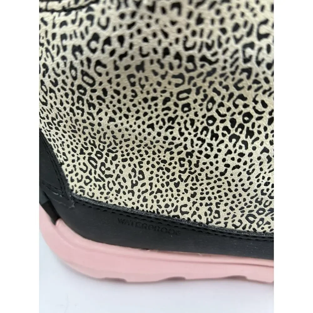 Sorel Explorer Lace Youth 6 Animal Print Waterproof Boots Womens 7.5 Pink Sole